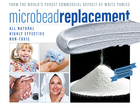 pumice is an ideal replacement for banned microbeads